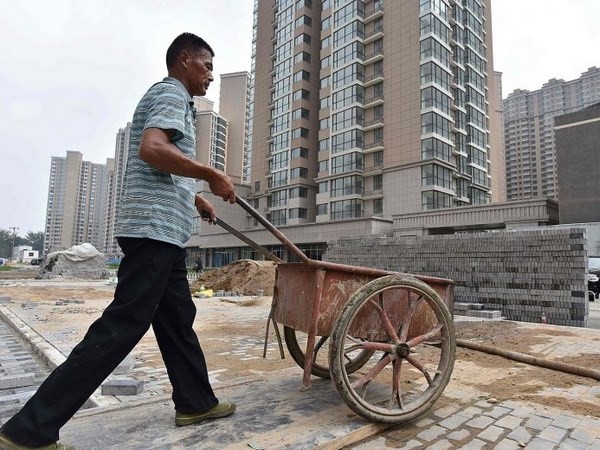 Một công trường thi công nhà ở tại Bắc Kinh. (Nguồn: AFP)