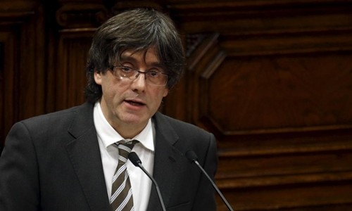 Cựu lãnh đạo Catalonia Carles Puigdemont. Ảnh:Reuters.