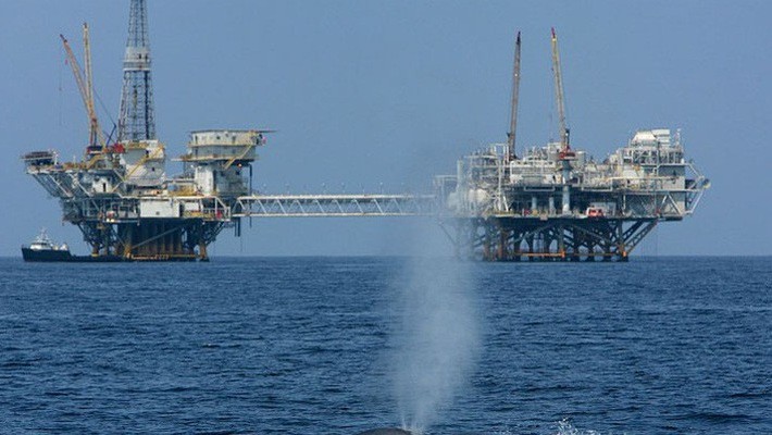 Một giàn khoan dầu của Mỹ trên Vịnh Mexico.