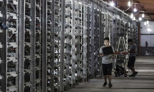 Trung Quốc có nhiều người đào Bitcoin nhất thế giới. Ảnh:Bloomberg