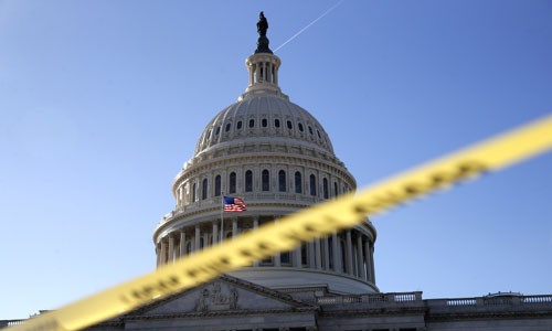 Chính phủ Mỹ bị đóng cửa sau khi quốc hội không thông qua được dự luật ngân sách liên bang. Ảnh:SunTimes.