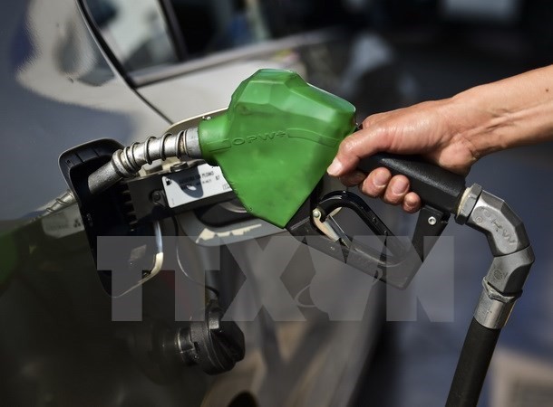 Bơm xăng cho các phương tiện tại trạm xăng ở San Luis Potosi, Mexico. (Ảnh: AFP/TTXVN)