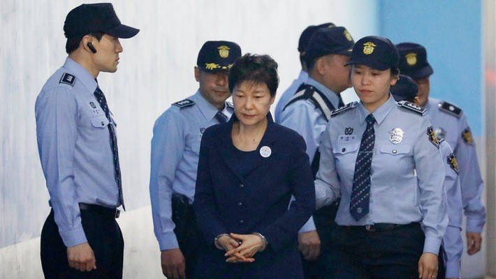 Cựu tổng thống Hàn Quốc Park Geun-hye tại tòa án vào tháng 5/2017 - Ảnh: Nytimes.