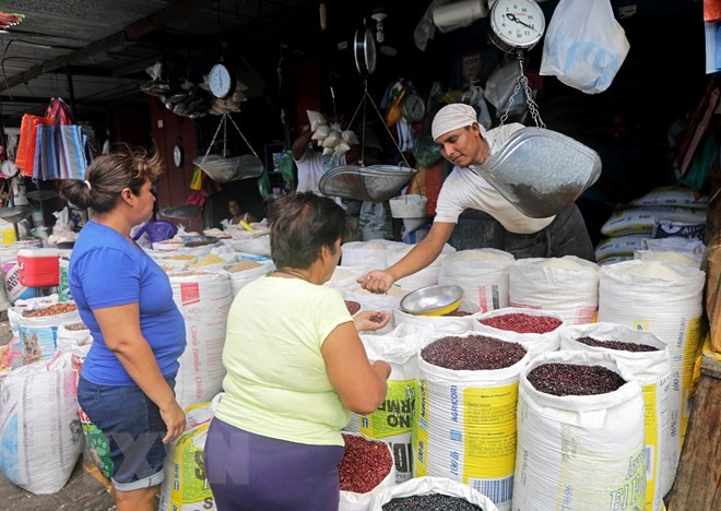 Người dân mua bán hàng hóa tại Managua, Nicaragua. (Nguồn: AFP/TTXVN)