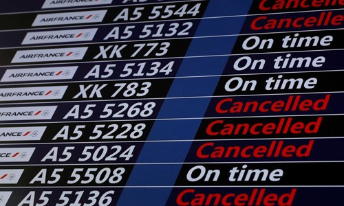 Một số chuyến bay của Air France bị hoãn vì đình công. Ảnh:RFI