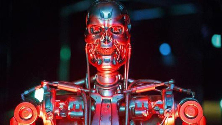 Một robot sử dụng cho bộ phim Kẻ hủy diệt 4 được trưng bày tại Bảo tàng Khoa học ở London, Anh - Ảnh: Getty/CNBC.