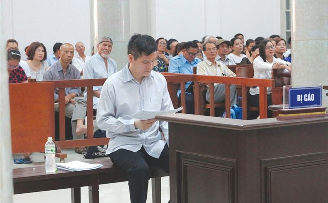 Bị cáo Phạm Thanh Hải tại phiên tòa. Ảnh: CN