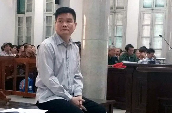 Bị cáo Phạm Thanh Hải tại phiên xét xử sơ thẩm. Ảnh: Tiến Nguyễn