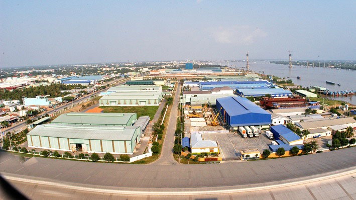 Khu công nghiệp Dịch vụ Dầu khí Soài Rạp có vị trí rất thuận tiện trong việc phát triển kinh tế biển. Ảnh: st