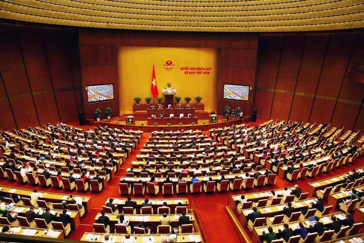 87,47% đại biểu Quốc hội tán thành Nghị quyết Chương trình xây dựng luật, pháp lệnh năm 2019, điều chỉnh Chương trình năm 2018. Ảnh: Lê Tiên