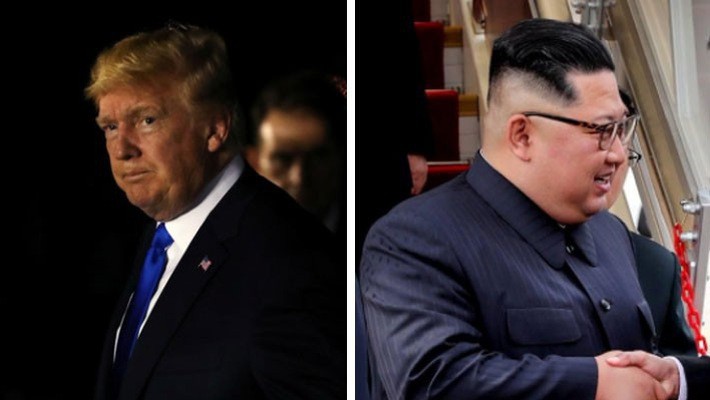 Tổng thống Mỹ Donald Trump (trái) và nhà lãnh đạo Triều Tiên Kim Jong Un khi đến Singapore ngày 10/6 - Ảnh: Reuters.