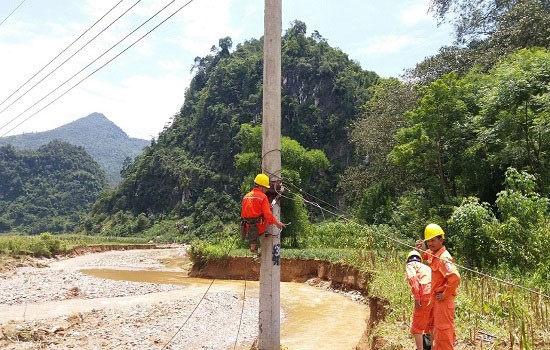Công ty Điện lực Hà Giang triển khai xử lý sự cố do ảnh hưởng mưa lũ