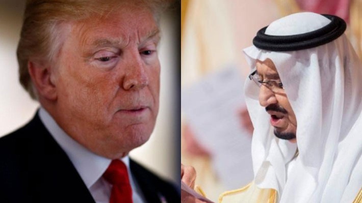 Tổng thống Mỹ Donald Trump (trái) và nhà vua Salman của Saudi Arabia - Ảnh: Reuters.