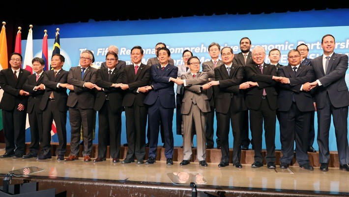 Các quan chức dự họp RCEP ở Tokyo, Nhật Bản ngày 1/7 - Ảnh: Nikkei.