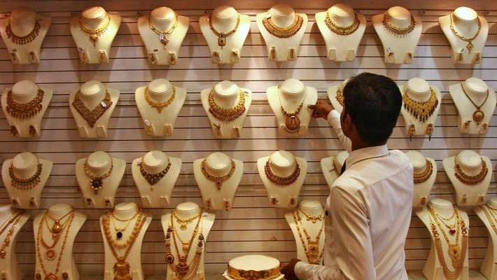 Trang sức vàng bày bán trong một cửa hiệu ở Ấn Độ - Ảnh: IB Times.