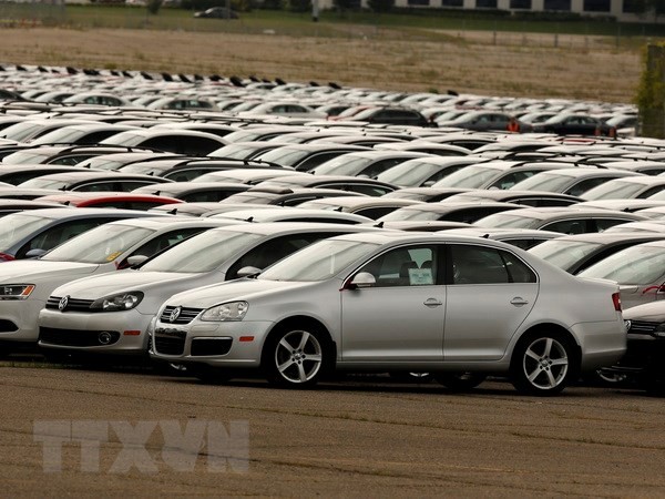 Ôtô của Tập đoàn Volkswagen và Audi tại một bãi đỗ xe ở Michigan, Mỹ. (Nguồn: AFP/TTXVN.)