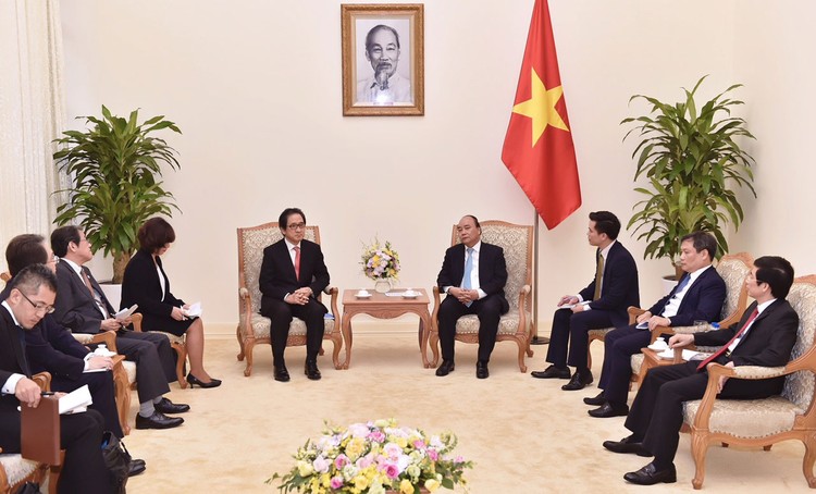 Thủ tướng Nguyễn Xuân Phúc mong muốn Nhật Bản sẽ vươn lên dẫn đầu về đầu tư FDI, du lịch vào Việt Nam. Ảnh: Đoàn Bắc