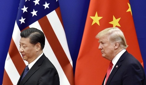 Chủ tịch Trung Quốc - Tập Cận Bình và Tổng thống Mỹ - Donald Trump. Ảnh:Kyodo