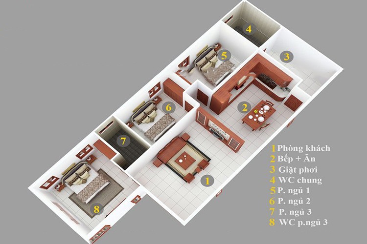 Top mẫu thiết kế nhà cấp 4 có 3 phòng ngủ đẹp, chất đáng sở hữu ...