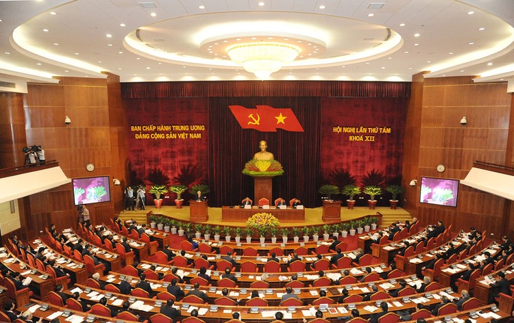 Quang cảnh Hội nghị lần thứ 8, Ban Chấp hành Trung ương Đảng Cộng sản Việt Nam khóa XII. Ảnh: Trần Thanh Hải