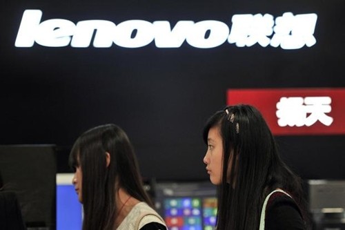 Gian hàng của Lenovo tại một sự kiện ở Trung Quốc. Ảnh:Reuters