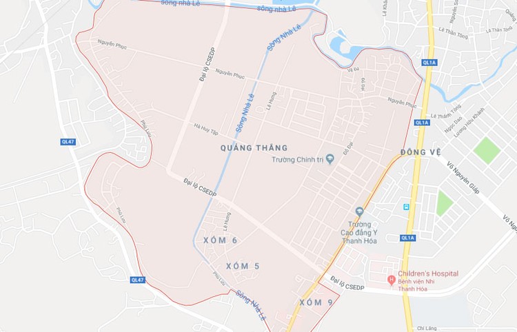 Dự án Khu dân cư phía Tây đường Hải Thượng Lãn Ông, phường Quảng Thắng, TP. Thanh Hóa có tổng diện tích 199.025,3 m2    