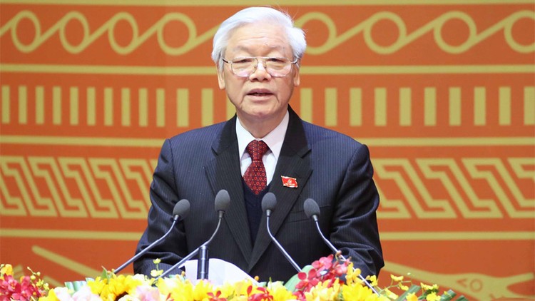 Tổng Bí thư, Chủ tịch nước Nguyễn Phú Trọng phát biểu chỉ đạo tại Hội nghị Chính phủ với các địa phương. Ảnh: Nhật Bắc