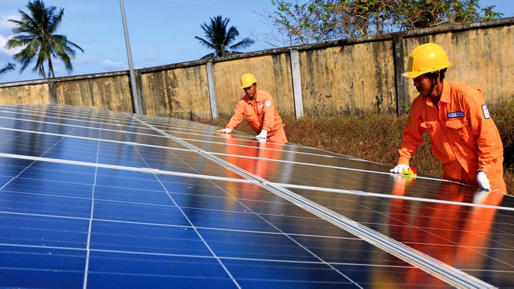 Thời gian gần đây, nhiều chủ đầu tư đã đăng ký phát triển các dự án điện mặt trời. Ảnh: Ngọc Hà