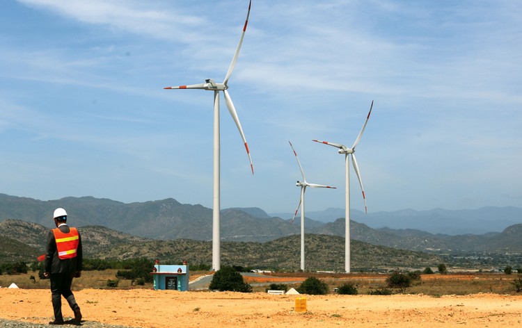 Cả nước hiện có 7 nhà máy điện gió đã được đưa vào vận hành với tổng công suất lắp đặt là 331 MW. Ảnh: Lê Tiên