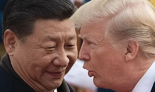 Chủ tịch Trung Quốc Tập Cận Bình và Tổng thống Mỹ Donald Trump. Ảnh:AFP