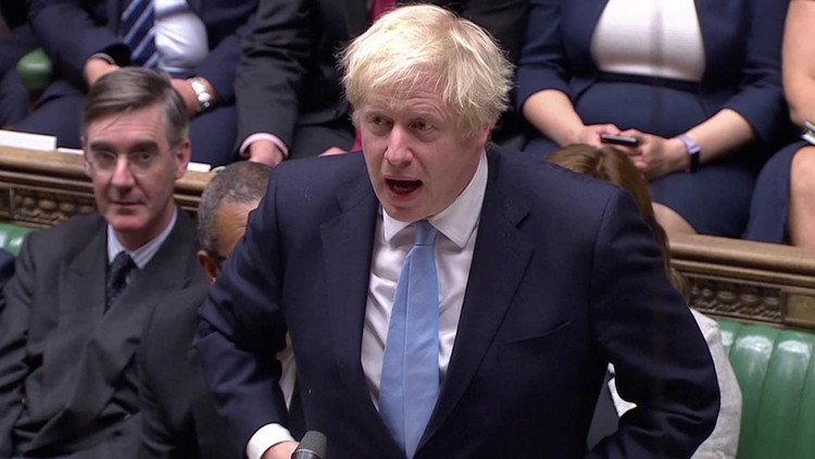 Thủ tướng Anh Boris Johnson tại Hạ viện ngày 10/9 - Ảnh: Reuters.