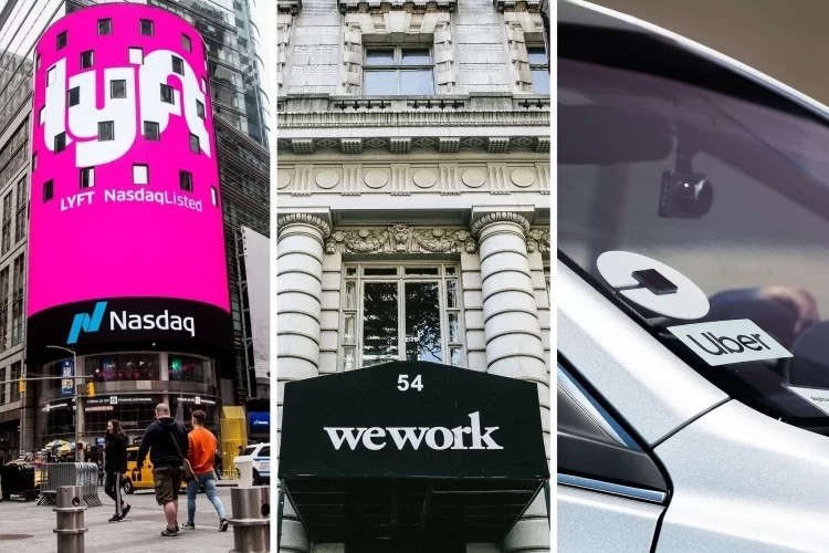Nhà đầu tư đang hoài nghi về tương lai của Uber, Lyft hay WeWork. Ảnh:NYT