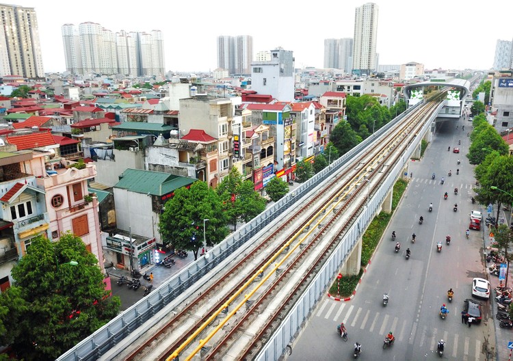 Tổng mức đầu tư của Dự án Đường sắt đô thị Hà Nội, tuyến Cát Linh - Hà Đông đã tăng từ 8.770 tỷ đồng thành hơn 18.000 tỷ đồng. Ảnh: Lê Tiên