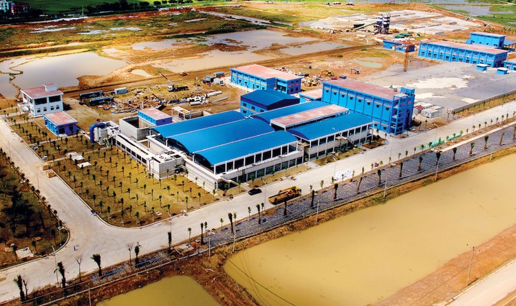 Công ty CP Đầu tư xây dựng Bảo Sinh đã thực hiện nhiều gói thầu tại Dự án Nhà máy Nước mặt sông Đuống giai đoạn I. Ảnh: Anh Thi