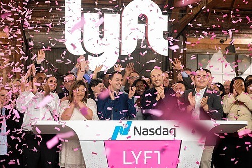 Buổi IPO của Lyft vào tháng 3/2019.Ảnh: AP