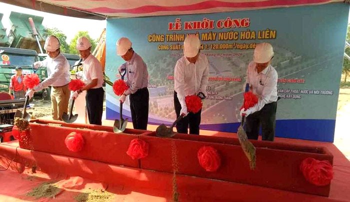 Lễ khởi công Dự án Nhà máy Nước Hòa Liên ngày 25/3 tại Đà Nẵng (Ảnh nhà thầu cung cấp)