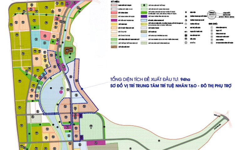 Dự án Trung tâm trí tuệ nhân tạo - Đô thị phụ trợ tại Bình Định có tổng mức đầu tư 4.362 tỷ đồng. Ảnh: Sở Kế hoạch và Đầu tư  tỉnh Bình Định