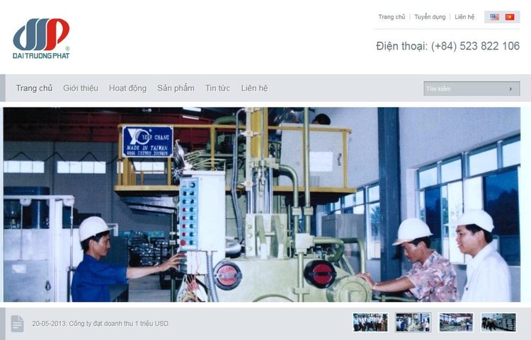 Website thông tin của Tổng công ty CP Khoáng sản và Công nghiệp Đại Trường Phát 