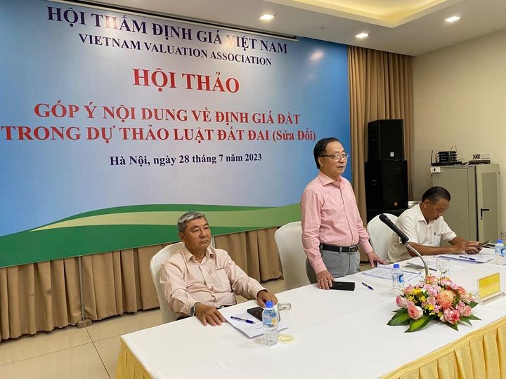 Hội thảo góp ý nội dung về định giá đất trong Dự thảo Luật Đất đai (sửa đổi) được Hội Thẩm định giá Việt Nam tổ chức ngày 28/7