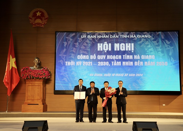 Hội nghị công bố Quy hoạch tỉnh Hà Giang thời kỳ 2021 - 2030, tầm nhìn đến năm 2050 tổ chức sáng 18/2/2024 tại Hà Giang (Ảnh: MPI)
