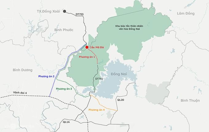 Tuyến Quốc lộ 13C và cầu Mã Đà nối Bình Phước - Đồng Nai: Cân nhắc phương án ít tác động môi trường nhất