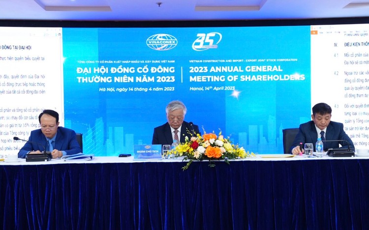 Đại hội đồng cổ đông thường niên Tổng công ty CP Vinaconex năm 2023 diễn ra ngày 14/4/2023 tại Hà Nội