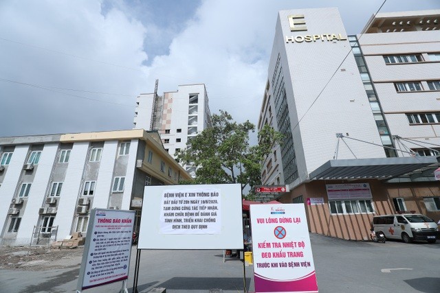 Bệnh viện E thông báo tạm dừng khám chữa bệnh từ 20h đêm ngày 19/8 để đánh giá tình hình triển khai công tác phòng chống dịch