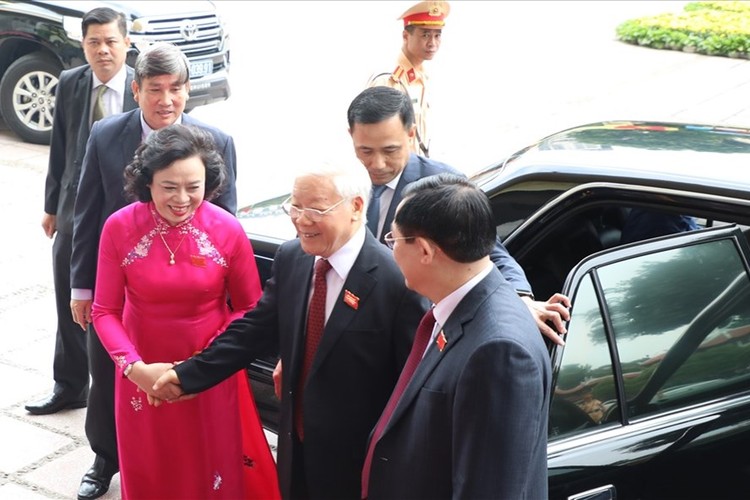 Tổng Bí thư, Chủ tịch Nước Nguyễn Phú Trọng dự Đại hội.