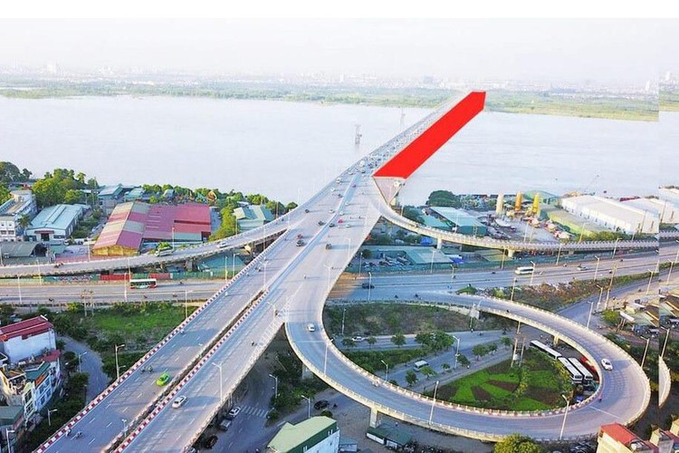 Hà Nội xây cầu Vĩnh Tuy giai đoạn 2 bắc qua sông Hồng. Ảnh: Internet