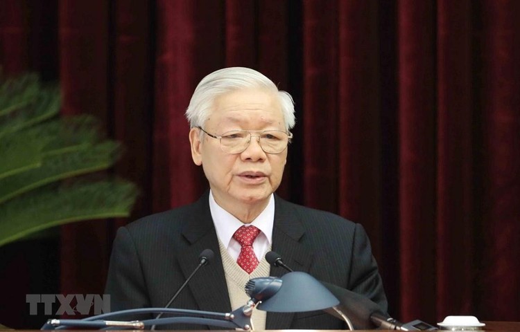 Bí thư, Chủ tịch nước Nguyễn Phú Trọng phát biểu khai mạc Hội nghị. Ảnh: TTXVN