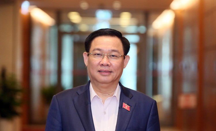 Bí thư Thành ủy Hà Nội Vương Đình Huệ vừa được giới thiệu để Quốc hội bầu giữ chức vụ Chủ tịch Quốc hội khoá XIV. Ảnh: TTXVN
