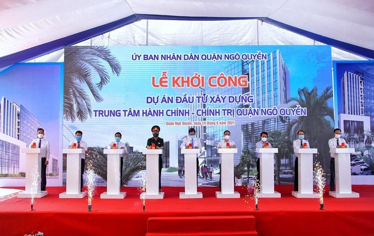 Lễ khởi công Dự án đầu tư xây dựng Trung tâm Hành chính - Chính trị quận Ngô Quyền