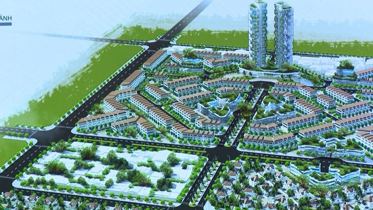 Phối cảnh dự án Phát triển nhà ở thương mại Khu dân cư phía Đông đường Võ Nguyên Giáp, phường Hoàng Diệu, TP. Thái Bình