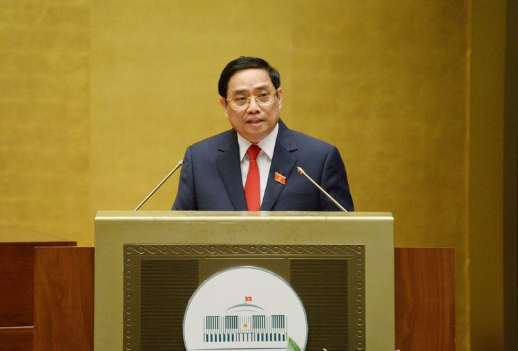 Thủ tướng Chính phủ Phạm Minh Chính trình Quốc hội cơ cấu số lượng thành viên Chính phủ